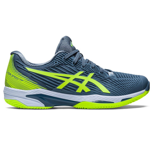 ASICS SOLUTION SPEED FF 2 CLAY STEEL BLUE/HAZARD GREEN